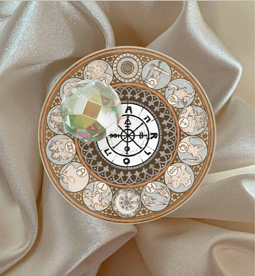 Logo with Floating Crystal